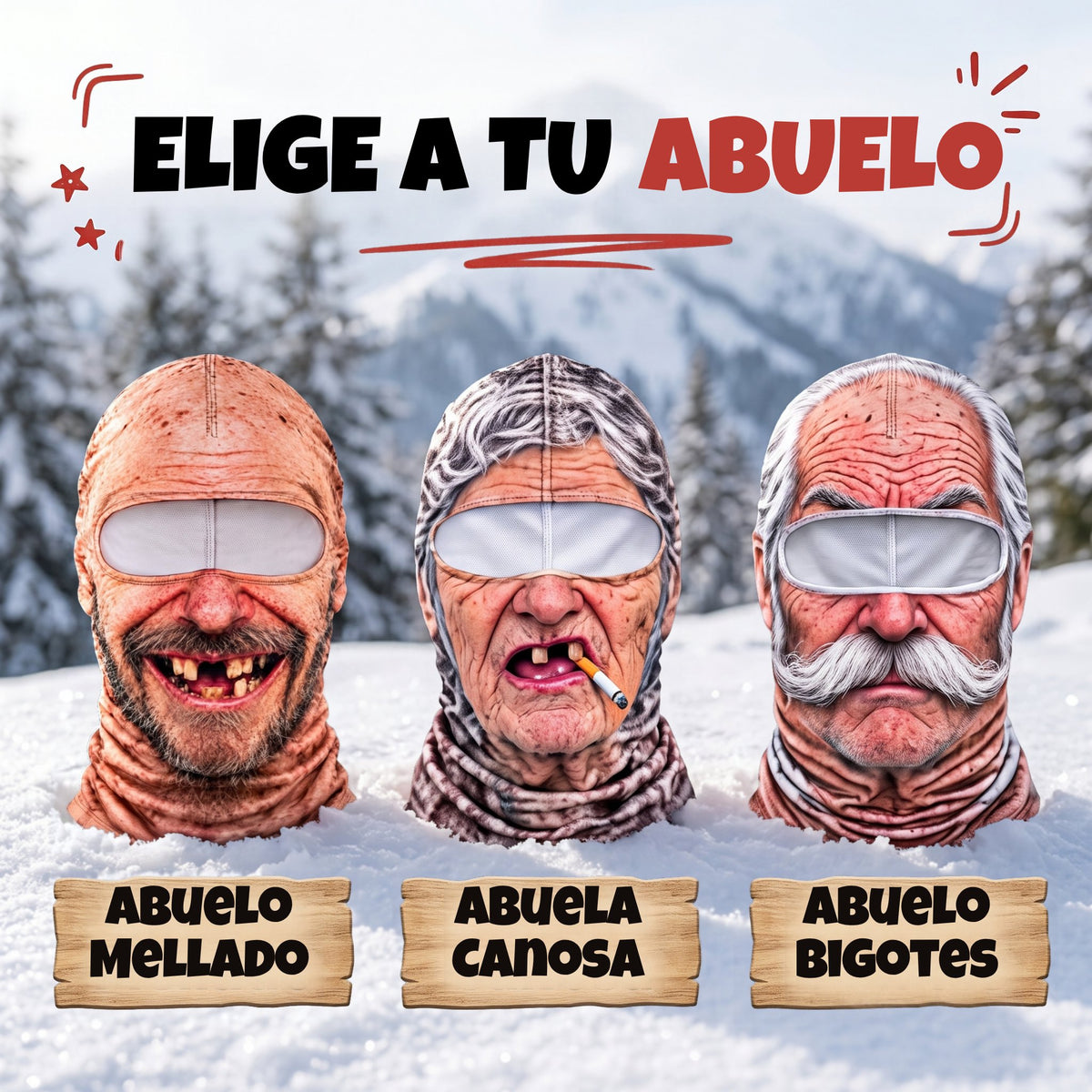 Elige a tu abuelo: Abuelo Mellado, Abuela Canosa y Abuelo Bigotes